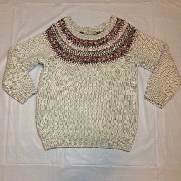 Banana Republic FAIR ISLE PULLOVER cream color size small - Picture 4 of 13